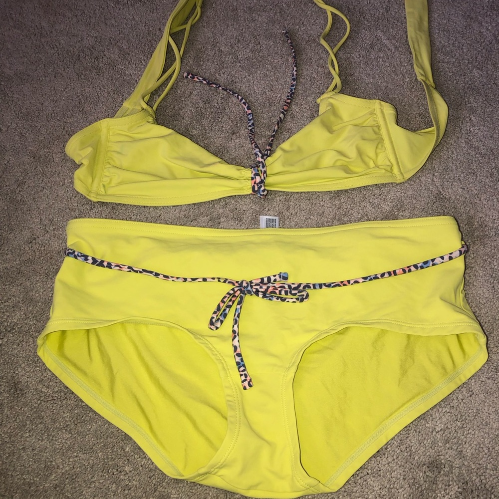 Gap Body Women's Small Green‎ Yellow Bikini